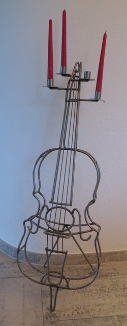 Kerzenständer Cello